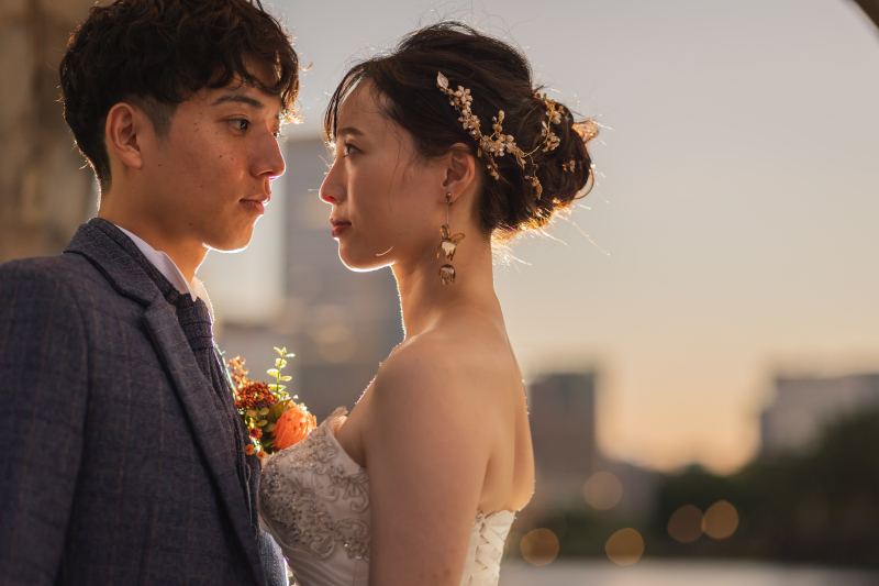 美しい夕暮れの東京ロケーションフォト