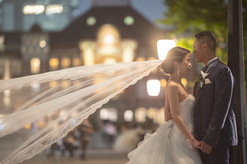 ベールをふわっとさせて!