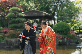 全力で楽しみお二人らしい撮影♡