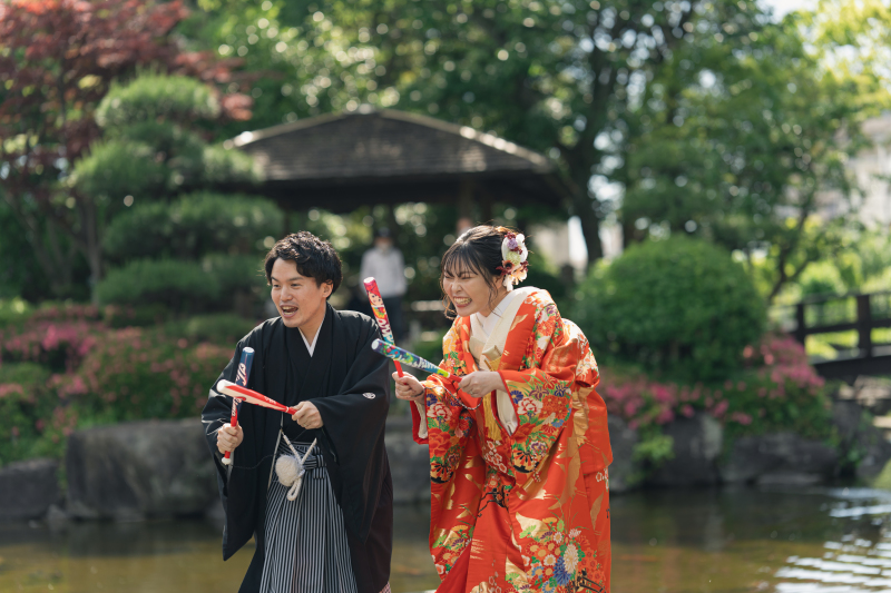 全力で楽しみお二人らしい撮影♡