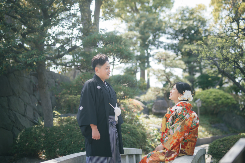 緑の美しい庭園にて♡