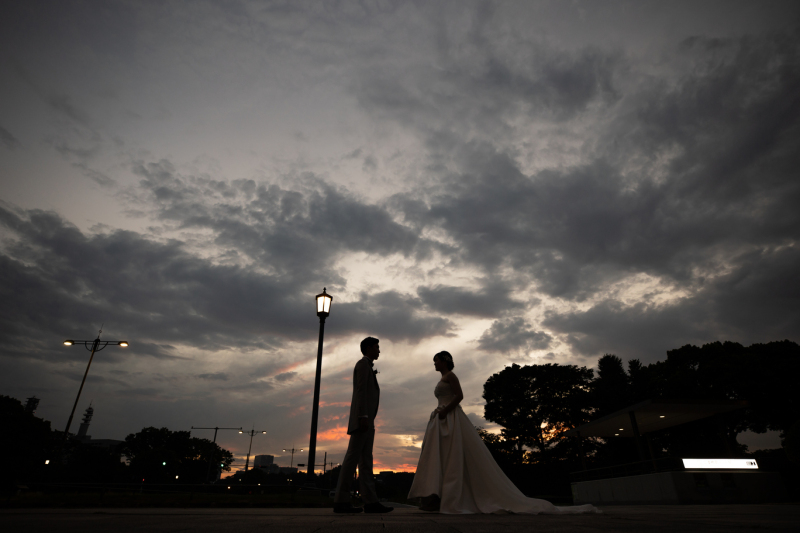 美しい雲と夕焼け