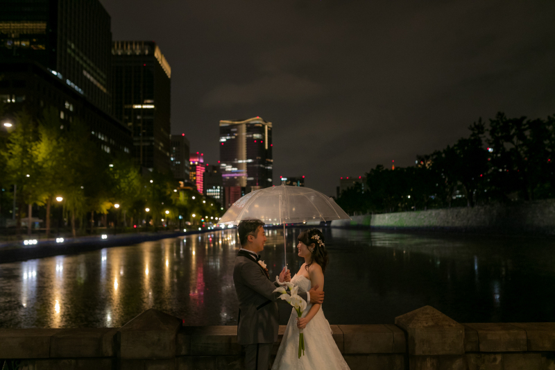 傘を使っての撮影