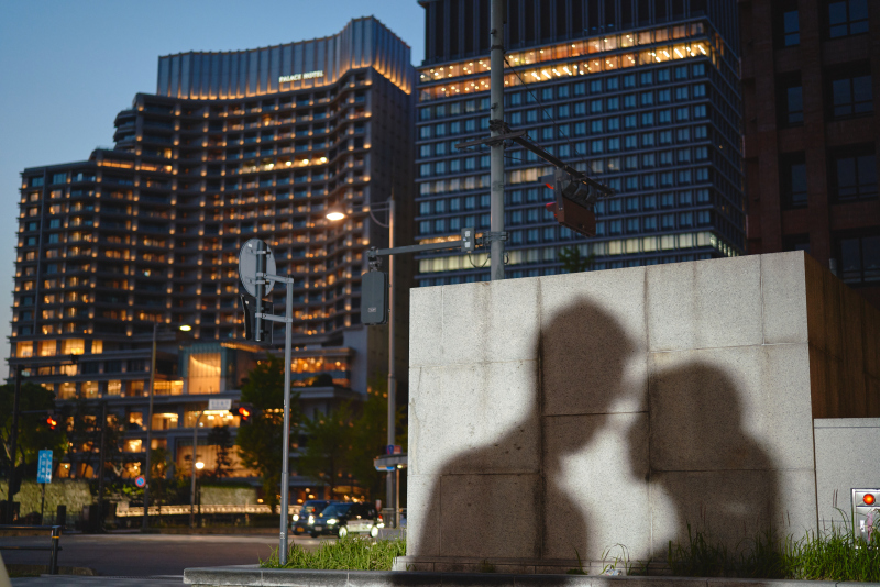 パレス前のシルエットフォト!