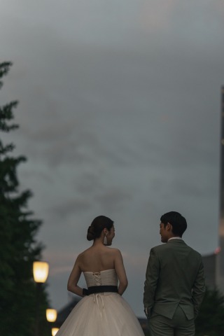 夕暮れ時の東京丸の内