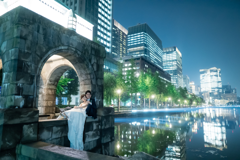 青みを活かした和田倉門ショット