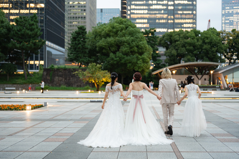 娘さんもドレスで♡