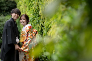 明るいおふたりの和装→洋装フォト♪