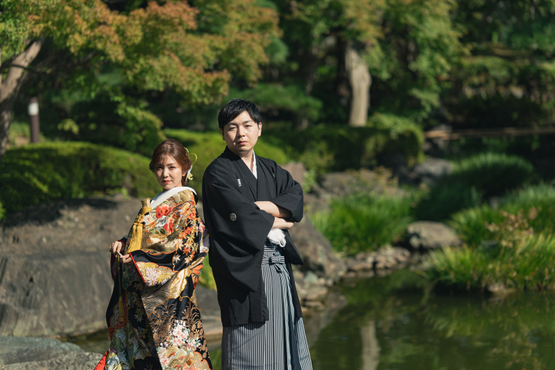 庭園の美しさを活かしたショット