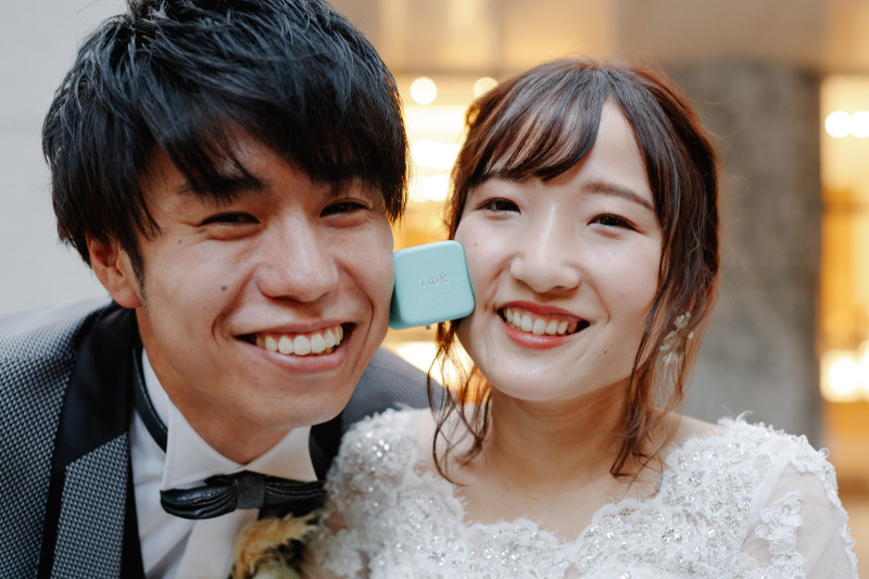 リングボックスを挟んで♡