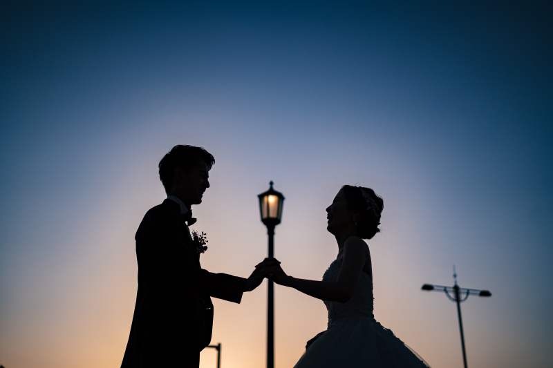 ロマンティックなシルエットフォト