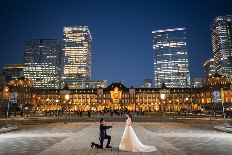 東京駅の定番プロポーズショット