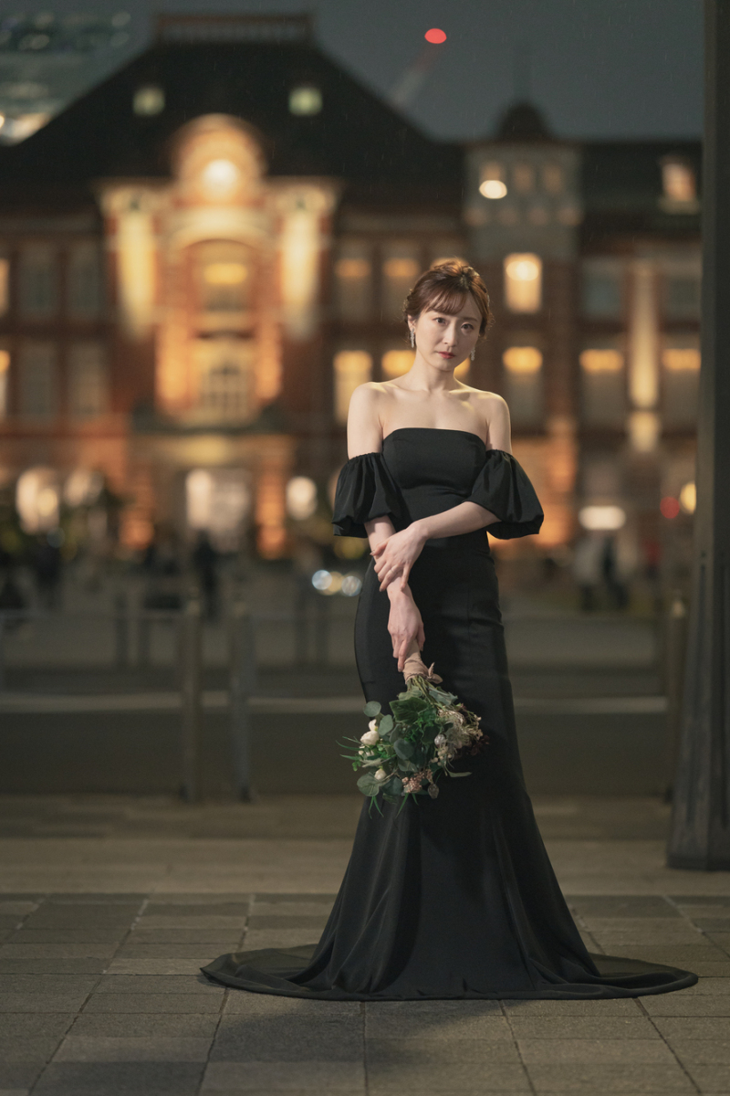 カラードレスの東京駅ロケも素敵