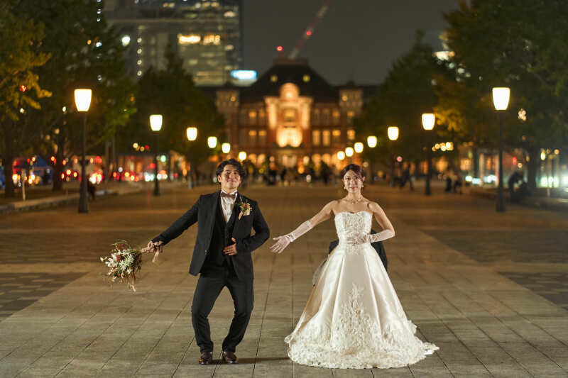 東京駅での撮影