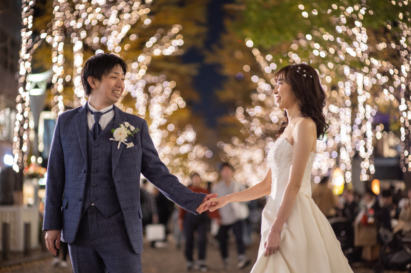 輝く街中の中心で♡