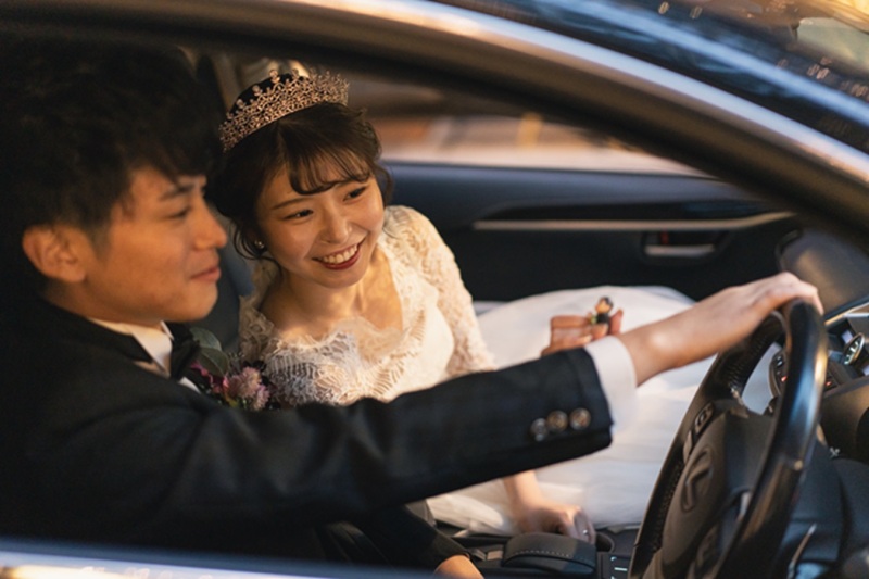 お気に入りの車で♡