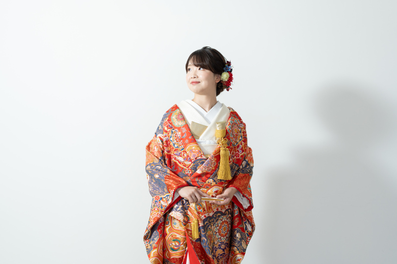 着物が映える白背景