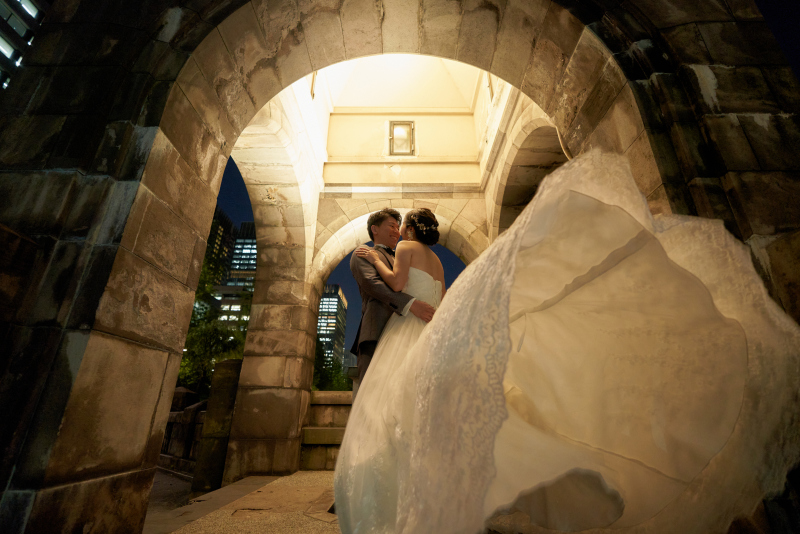 和田倉門のガゼボの中で