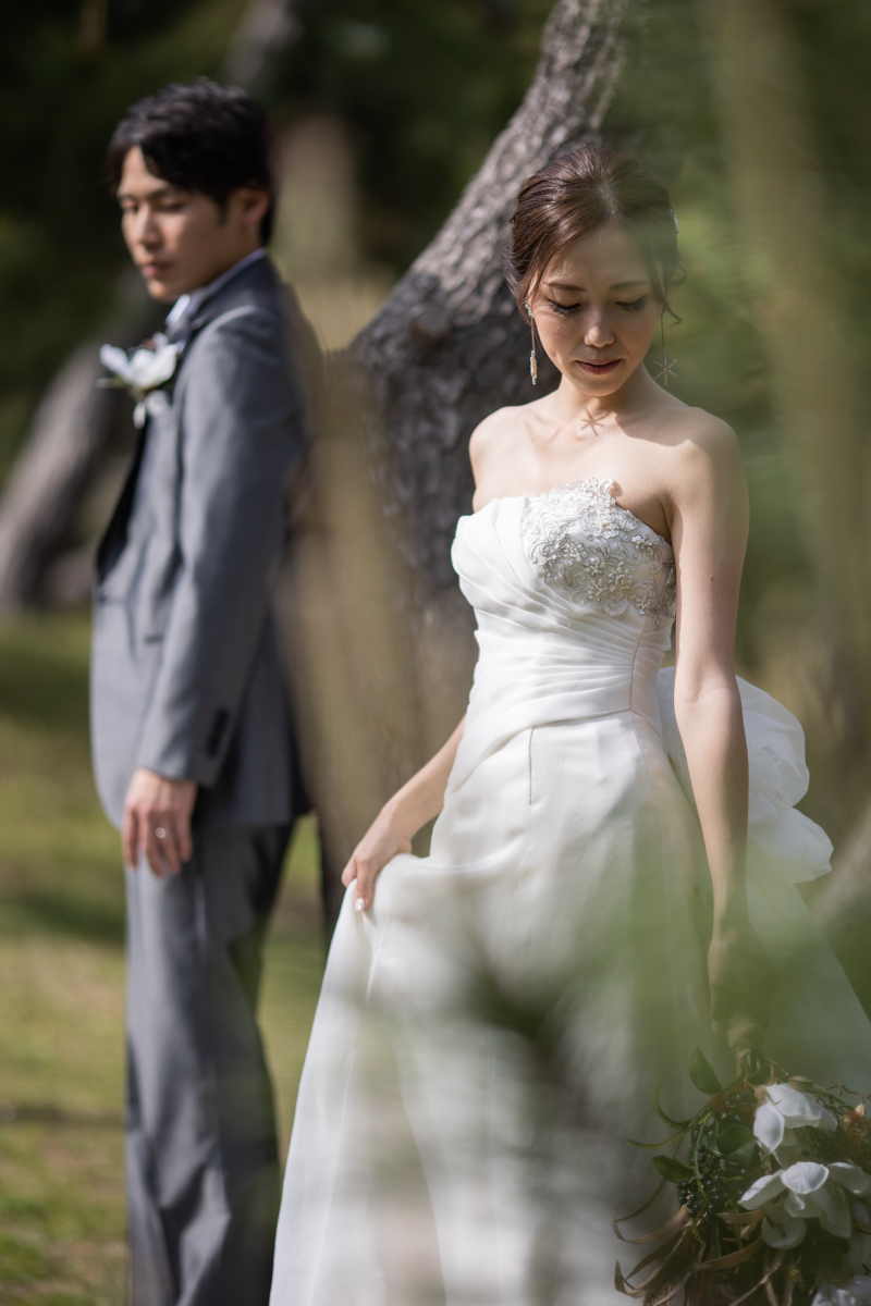 昼間のウェディングドレス撮影から