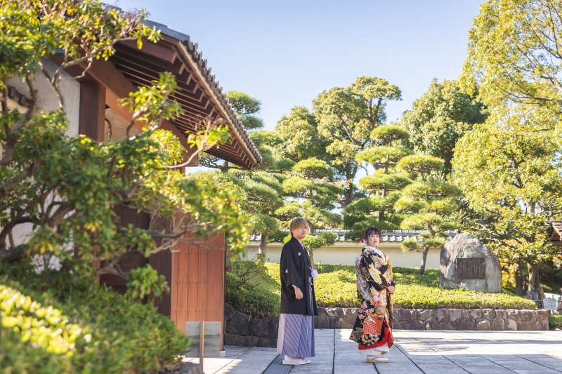 鮮やかな庭園ロケーションフォト