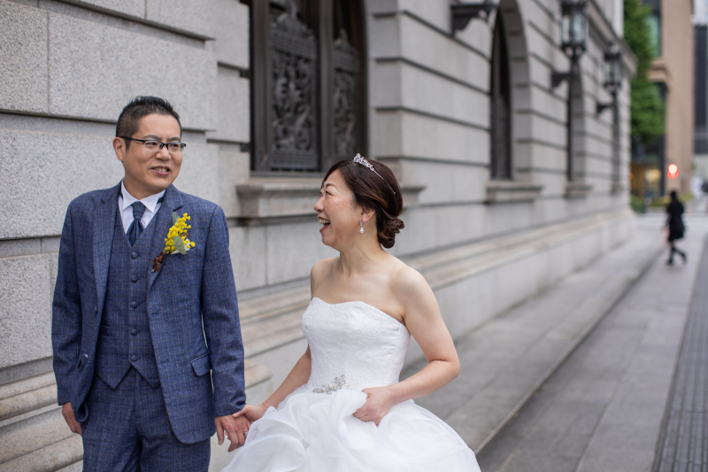 街中を歩きながら