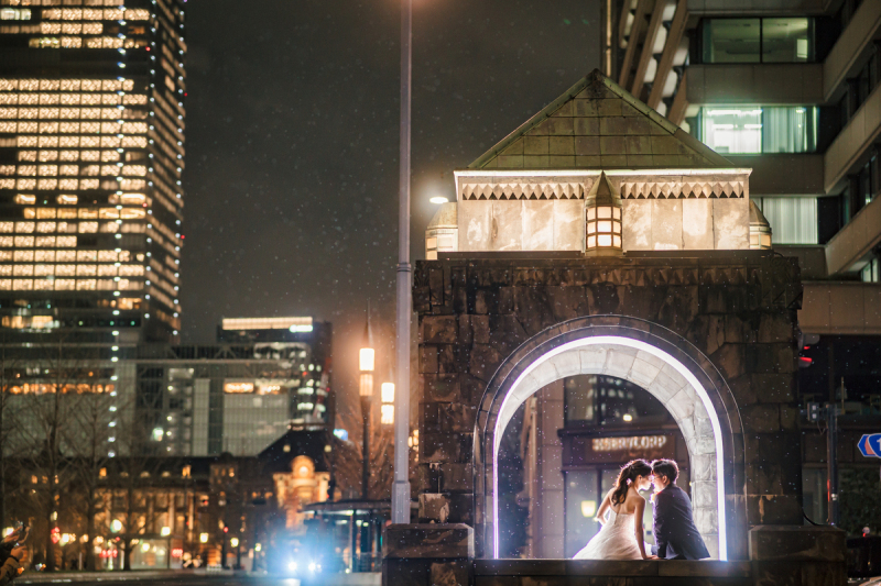 キラキラ雨の和田倉門