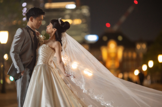 東京丸の内のロマンティックな撮影