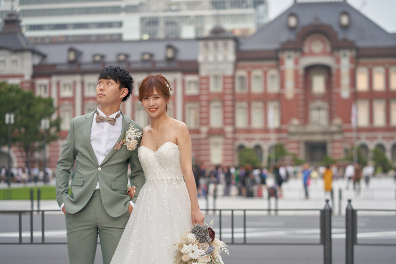 洋装で丸の内ロケへ!