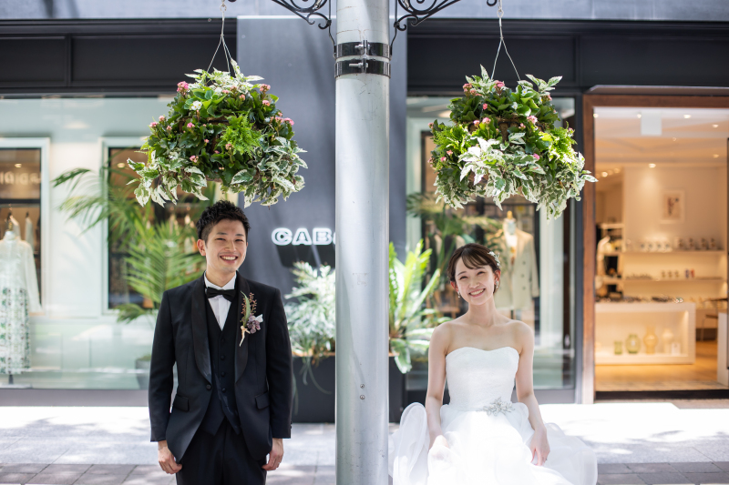 オシャレな街並みで