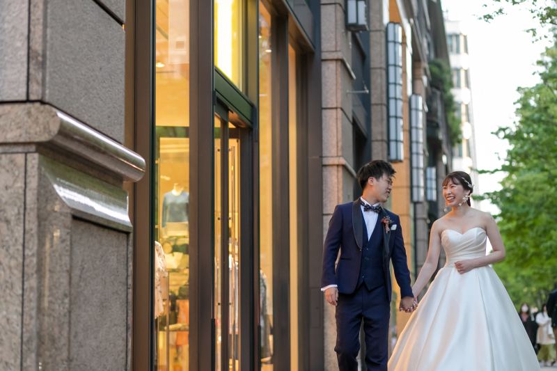 洋装にお色直し