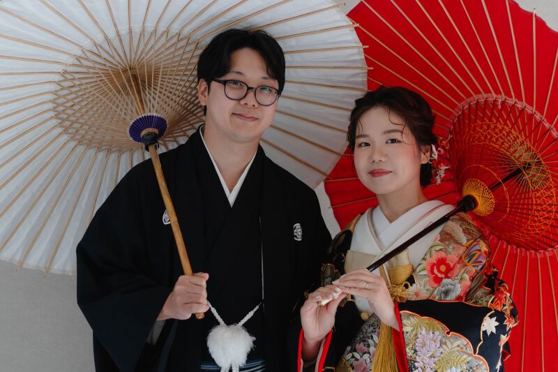 番傘で雰囲気変えて