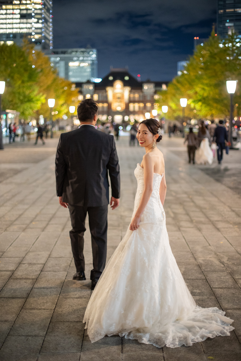 丸の内の撮影にはご家族も駆けつけて下さいました