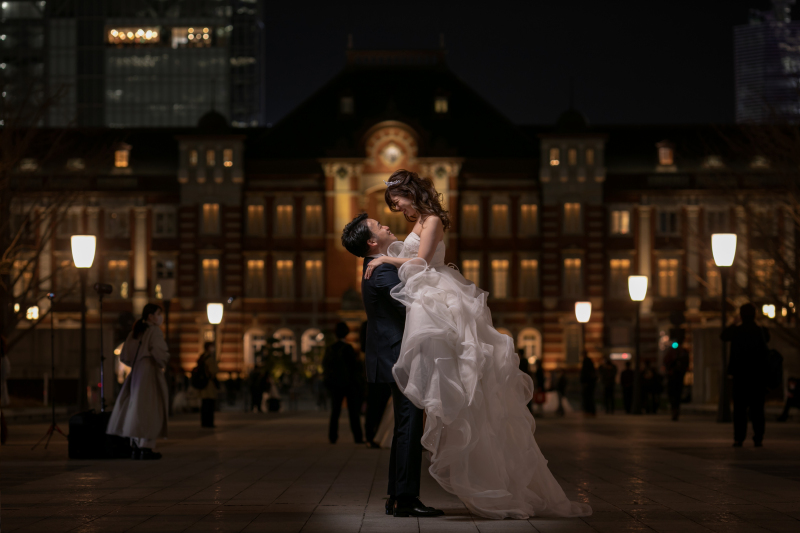 東京駅で抱っこ！
