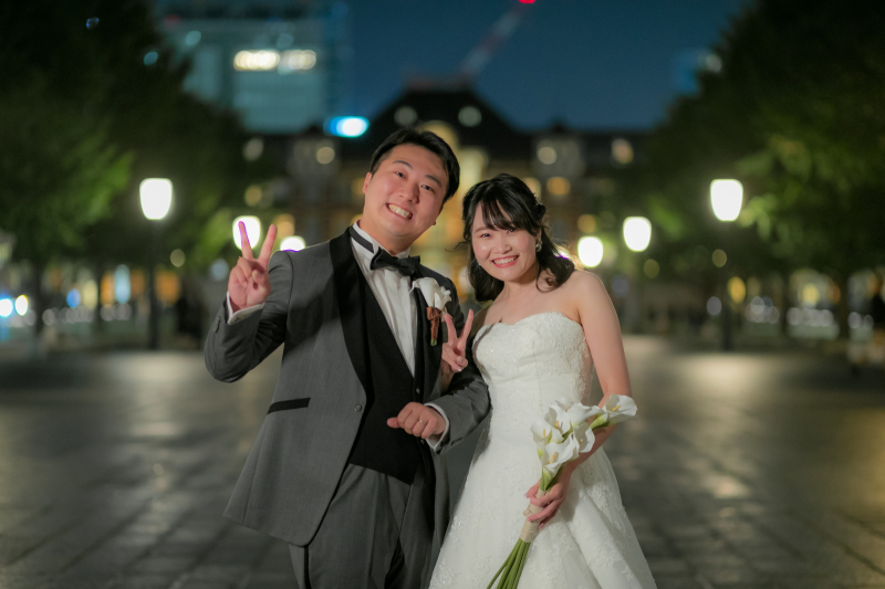 ピースで記念撮影も