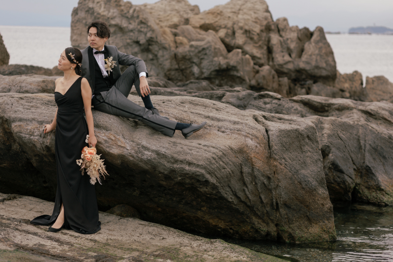 岩場のロケーションで