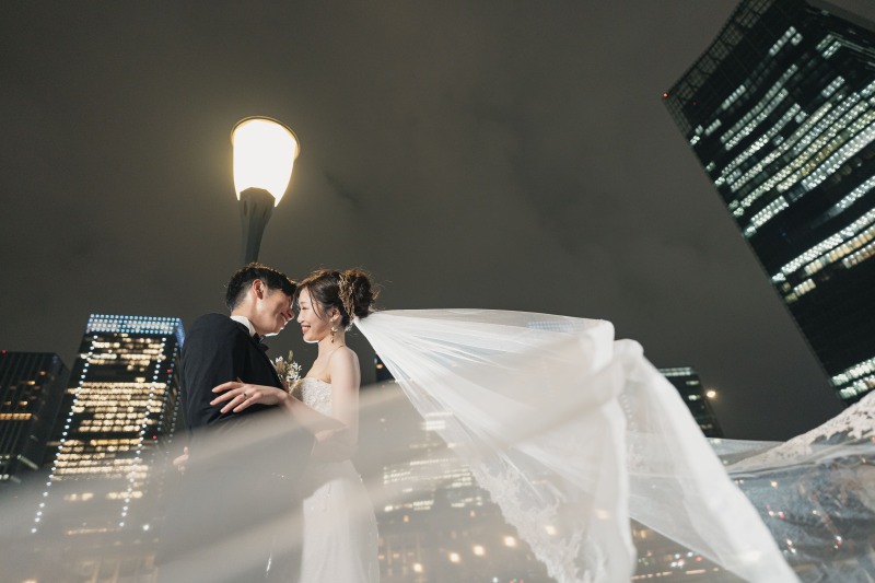 ベールを使ってドラマチックに