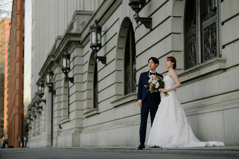 お色直しをして丸の内へ