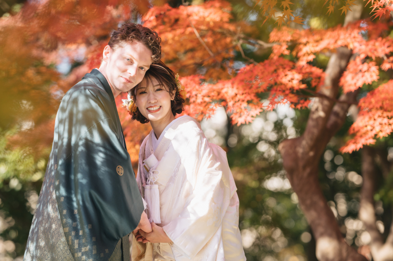 紅葉の和装ロケから、イルミネーションの洋装ロケまで