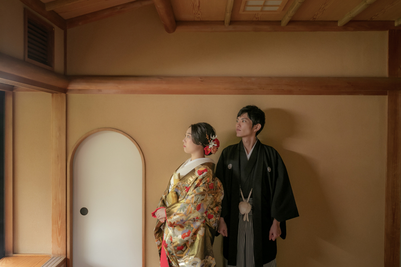 花畑庭園の和室にて撮影