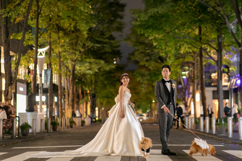 ワンちゃんを連れて…♡