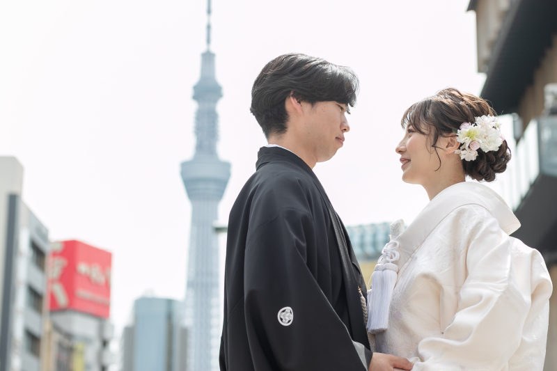 スカイツリーを望むショット