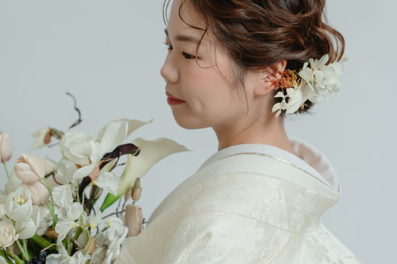 ブーケもアクセもこだわって