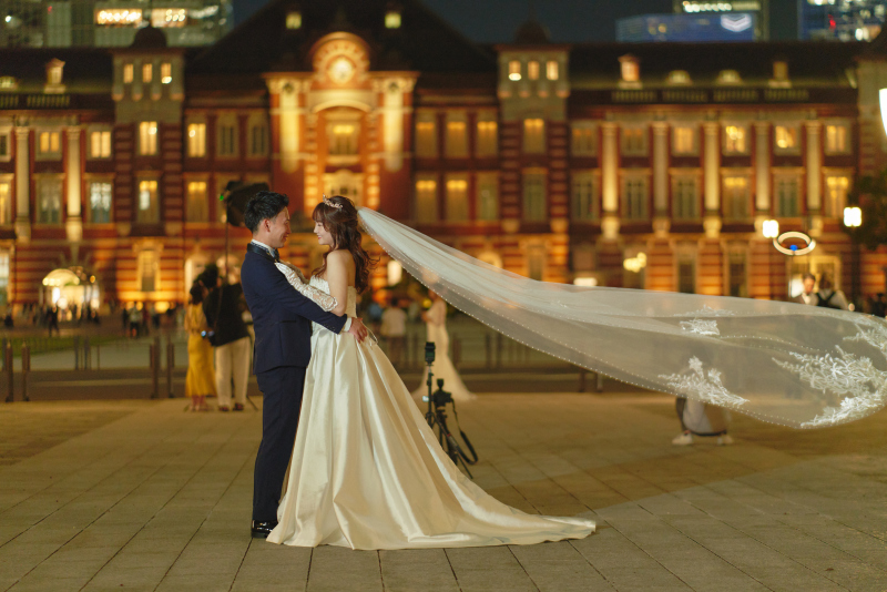 様々な色を見せた東京丸の内撮影