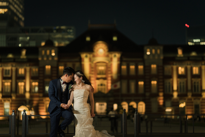 夜の東京駅で♡