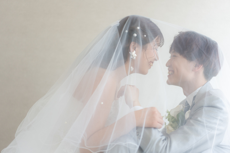 ロングヴェールにくるまって…