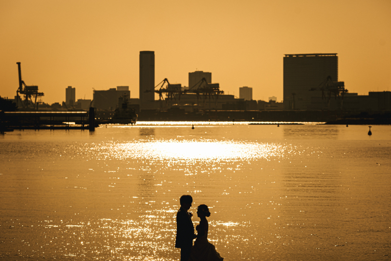 お台場のサンセット撮影♪