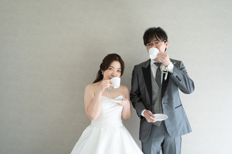 二人でお茶を