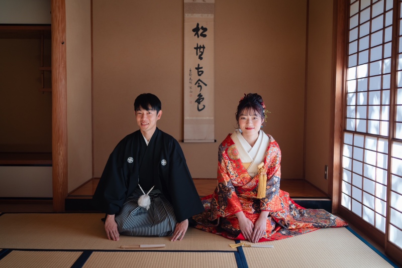 まずは日本庭園のオプション、和室撮影から！