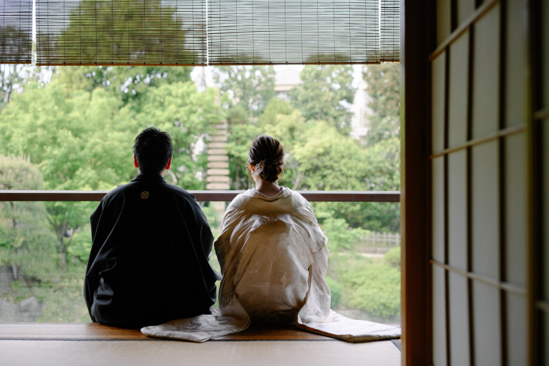 和室の縁側で♡