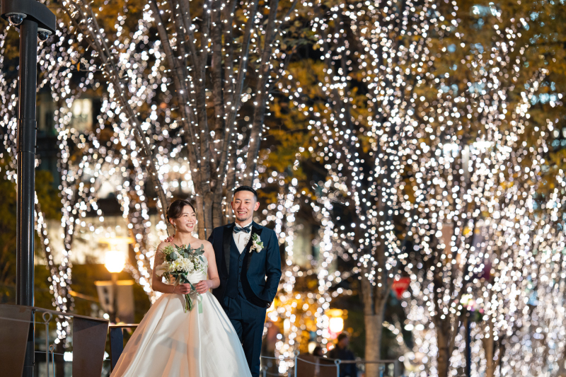 東京駅前と、丸の内仲通り。両方のイルミネーションで、たっぷり撮影ができました☆彡